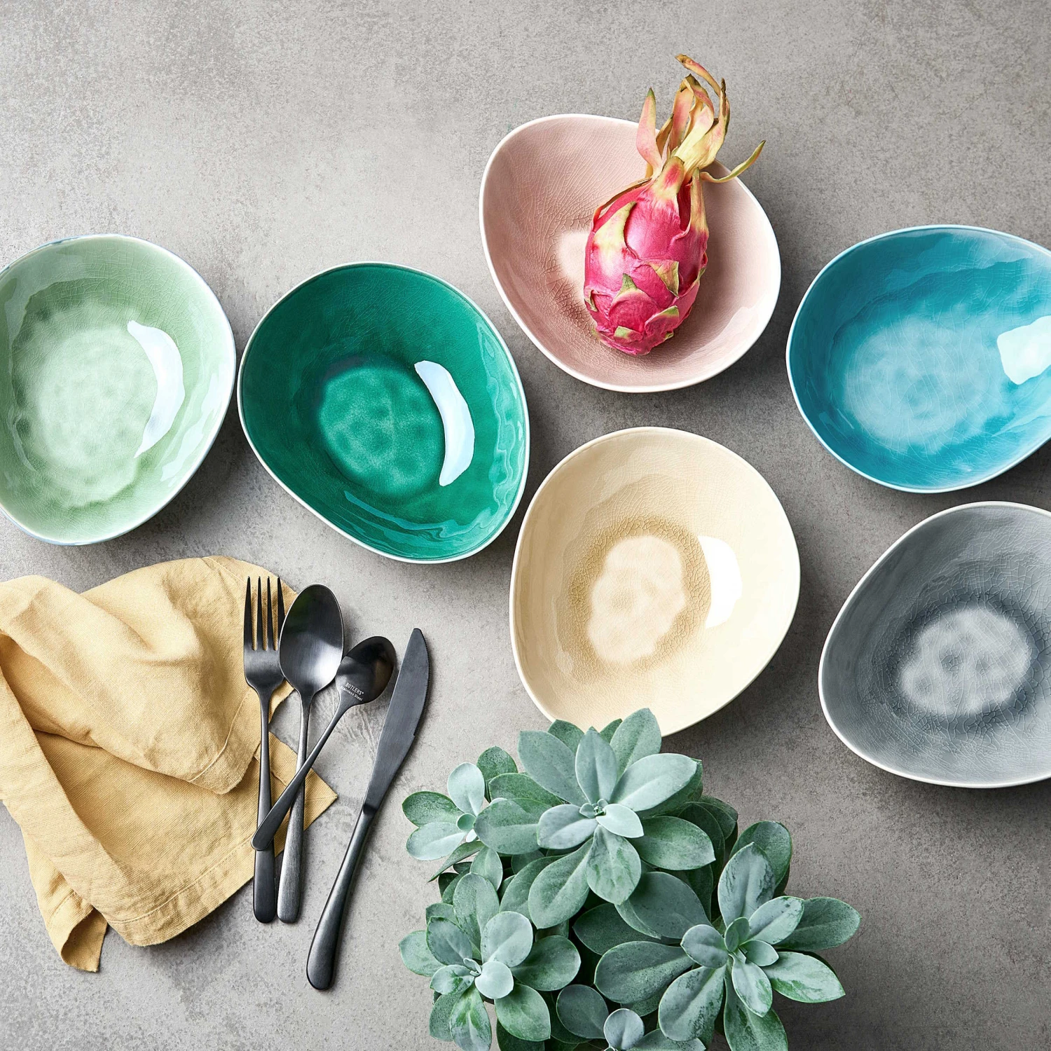 4x Schale 600ml DE LA ROYA In Dunkelgrün 4 4x Schale 600ml DE LA ROYA In Dunkelgrün – Bild 2