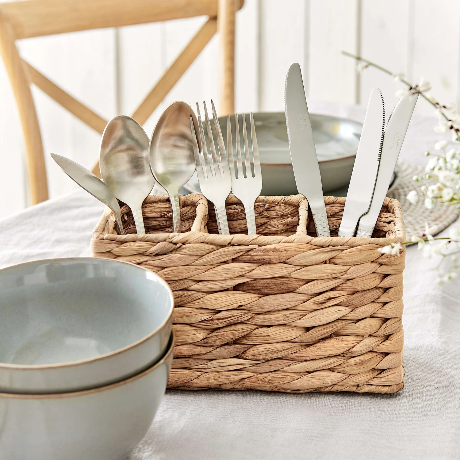 Besteckkorb L 23 X B 10cm RUSH ROPE In Natur 4 Besteckkorb L 23 X B 10cm RUSH ROPE In Natur – Bild 2