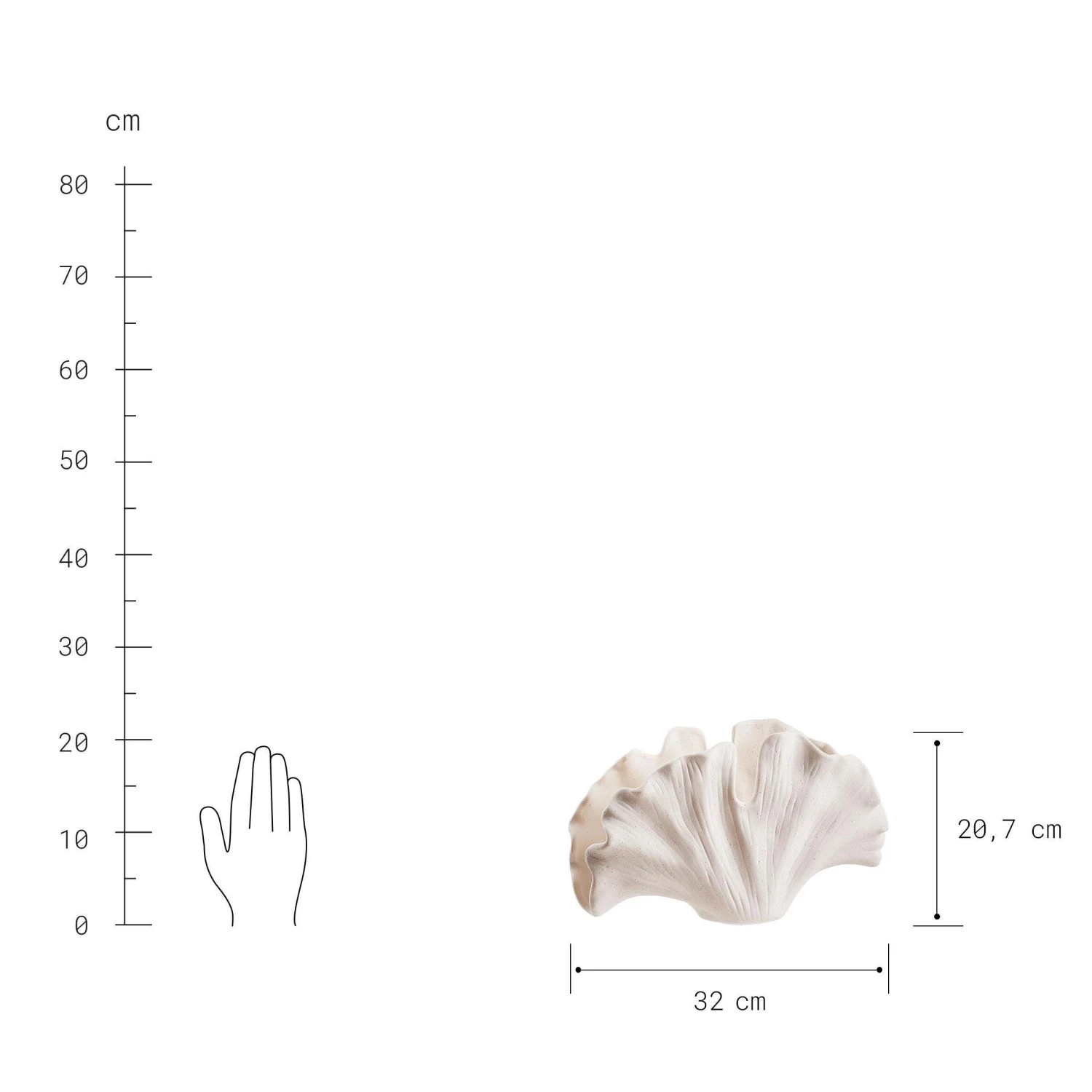 Deko-Objekt Blatt Höhe 21cm GINKGO In Creme 6 Deko-Objekt Blatt Höhe 21cm GINKGO In Creme – Bild 4