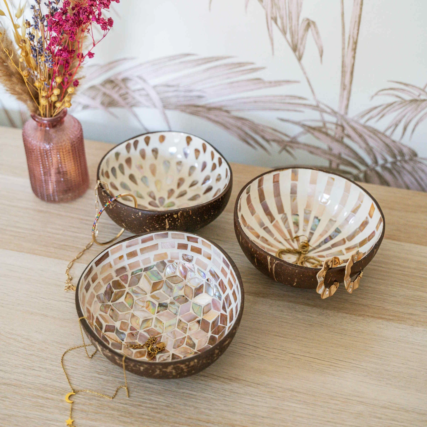 Deko Schale Mosaik Aus Kokosnuss Ø14cm COCONUT In Braun 4 Deko Schale Mosaik Aus Kokosnuss Ø14cm COCONUT In Braun – Bild 2