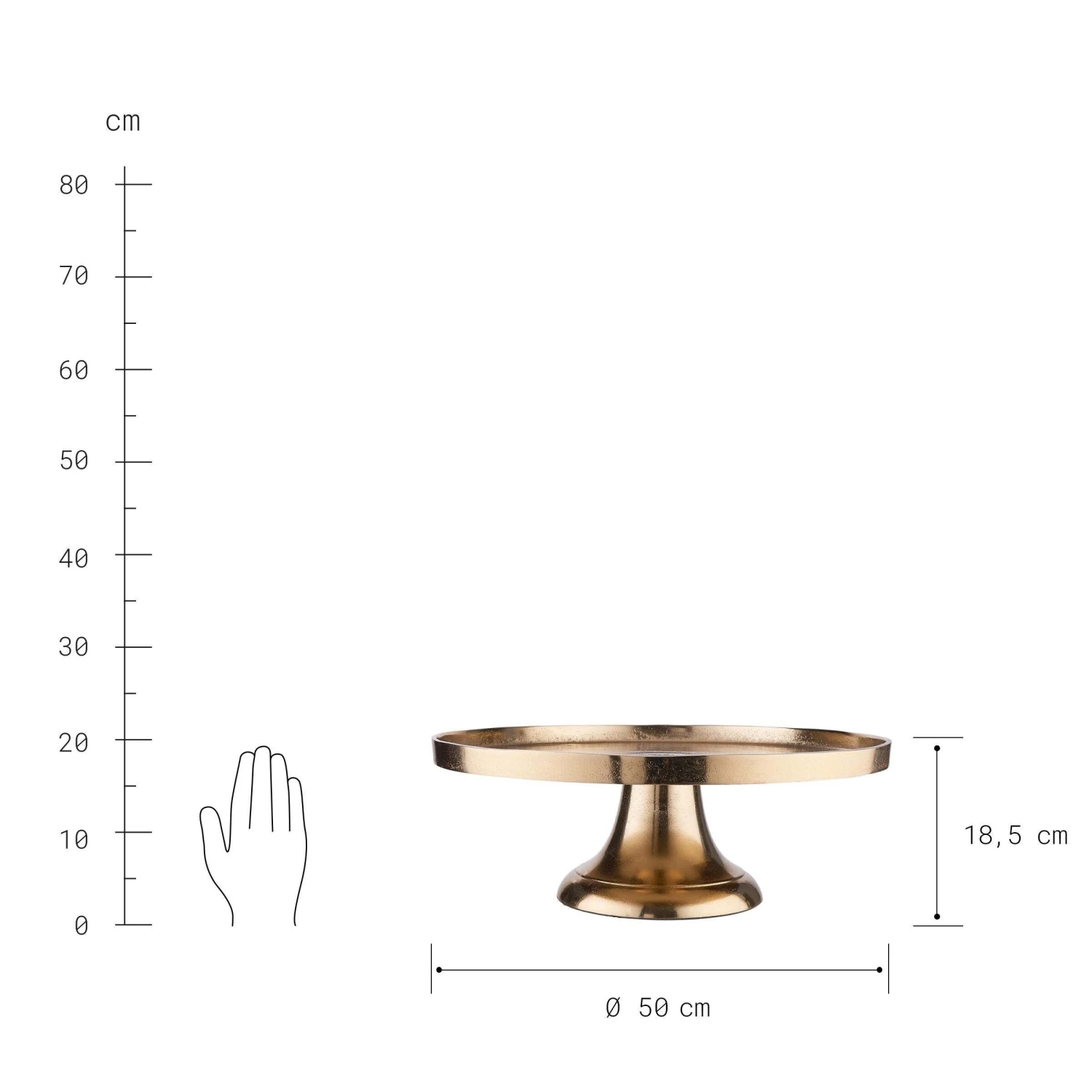 Deko-Teller Mit Fuß Ø50cm BANQUET In Gold 5 Deko-Teller Mit Fuß Ø50cm BANQUET In Gold – Bild 4