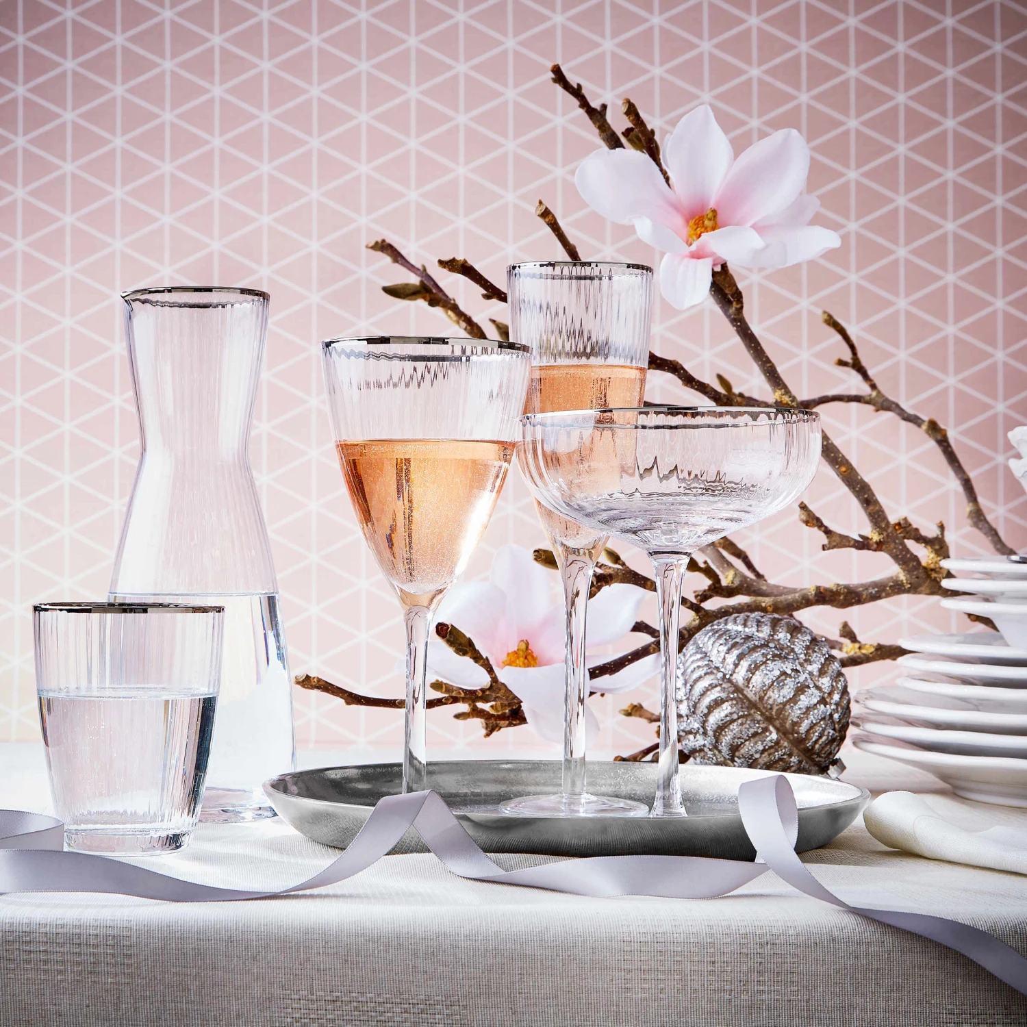 Deko-Teller Ø27cm BANQUET In Silber 8 Deko-Teller Ø27cm BANQUET In Silber – Bild 6