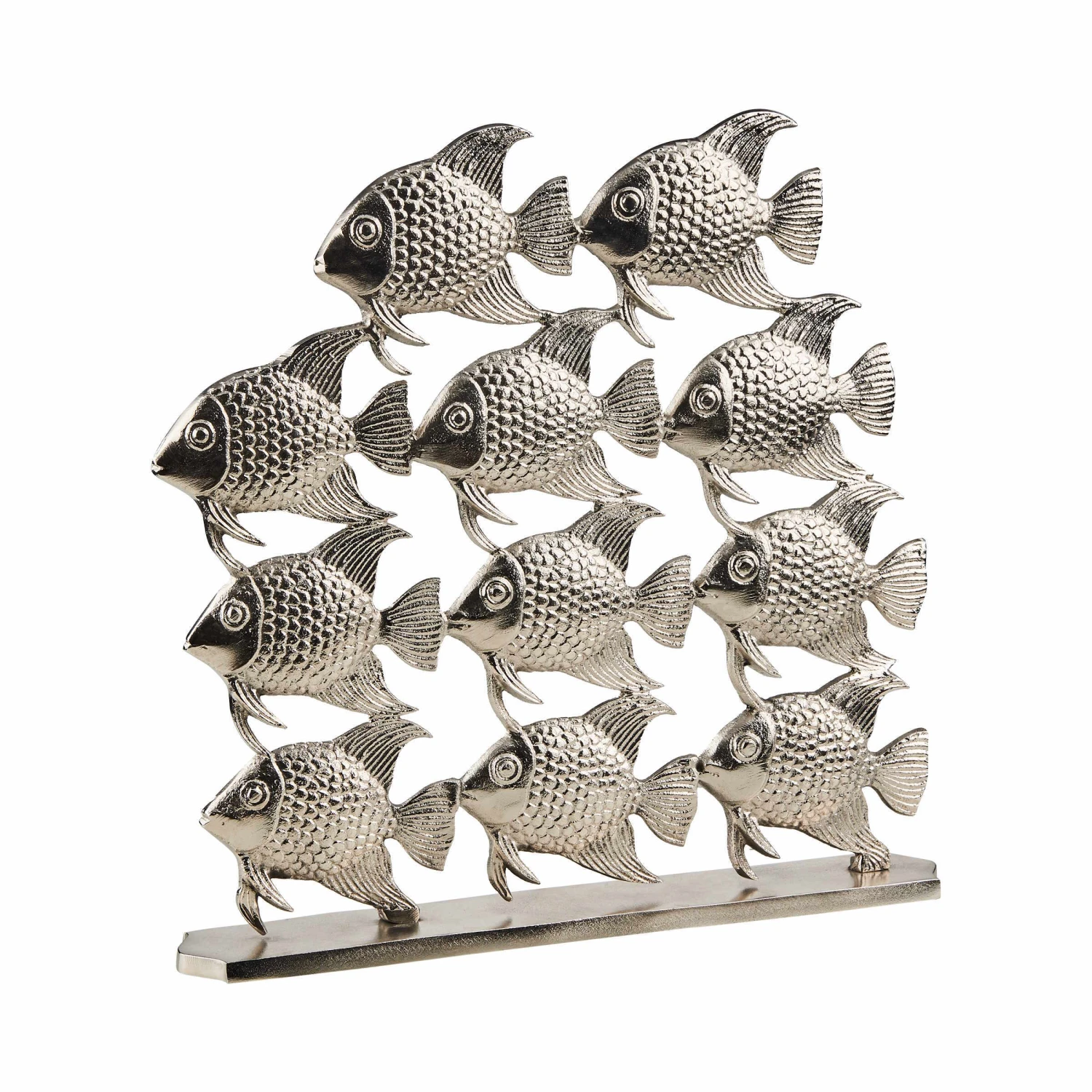 Fischschwarm Höhe 40cm SILVER NATURE In Silber 4 Fischschwarm Höhe 40cm SILVER NATURE In Silber – Bild 2