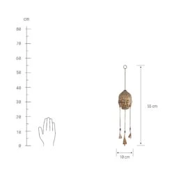 Hängedekoration "Buddha" L 55 X B 10cm BALI In Gold 8 Hängedekoration "Buddha" L 55 X B 10cm BALI In Gold -Butlers butlers hangedekoration buddha l 55 x b 10cm bali in gold 2