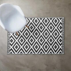 In- & Outdoor-Teppich Ethno Rauten L 180 X B 118cm COLOUR CLASH In Schwarz-Weiß 11 In- & Outdoor-Teppich Ethno Rauten L 180 X B 118cm COLOUR CLASH In Schwarz-Weiß -Butlers butlers in and outdoor teppich ethno rauten l 180 x b 118cm colour clash in schwarz weiss 2