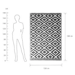 In- & Outdoor-Teppich Ethno Rauten L 180 X B 118cm COLOUR CLASH In Schwarz-Weiß 12 In- & Outdoor-Teppich Ethno Rauten L 180 X B 118cm COLOUR CLASH In Schwarz-Weiß -Butlers butlers in and outdoor teppich ethno rauten l 180 x b 118cm colour clash in schwarz weiss 3