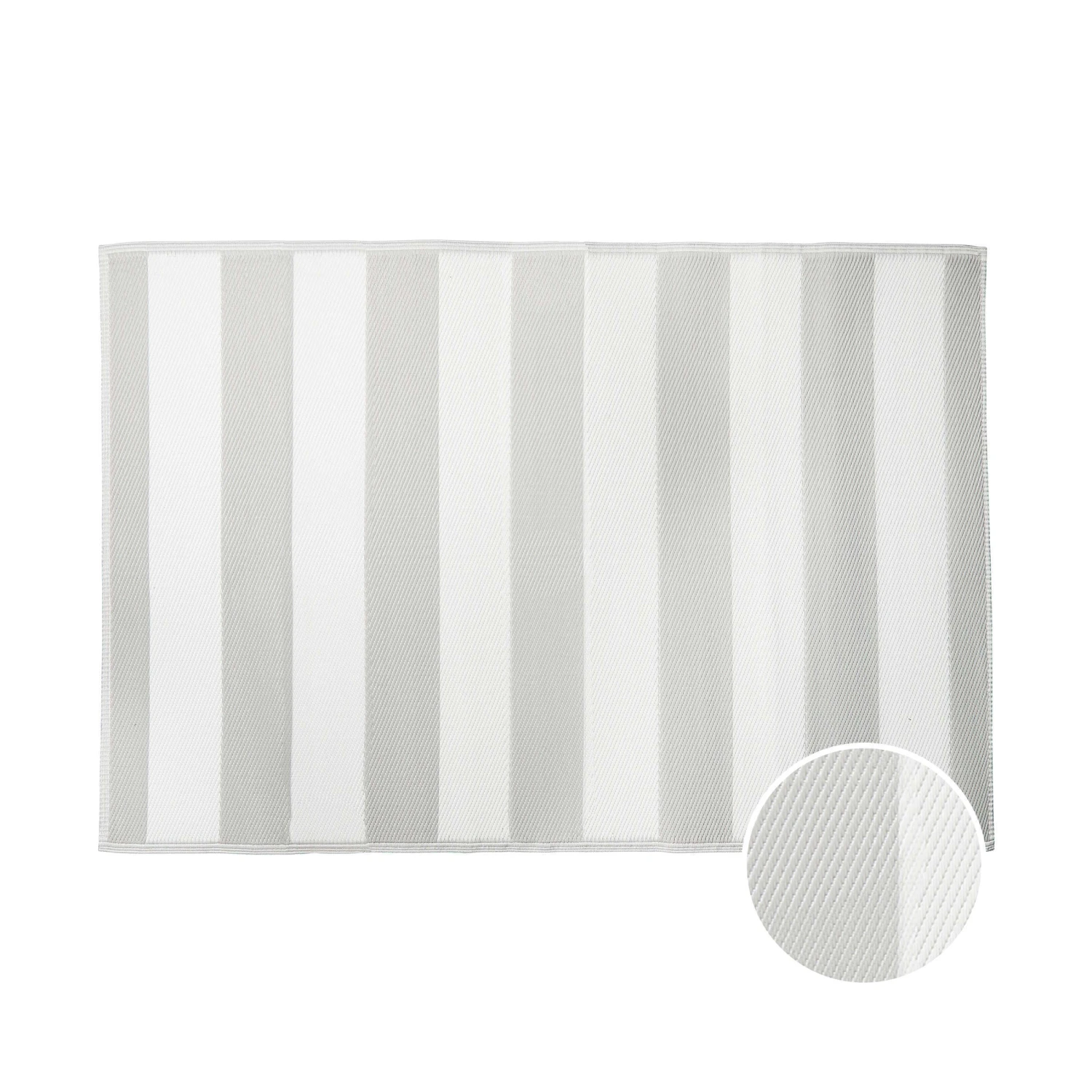 In- & Outdoor-Teppich Streifen L 180 X B 120cm COLOUR CLASH In Grau 3 In- & Outdoor-Teppich Streifen L 180 X B 120cm COLOUR CLASH In Grau