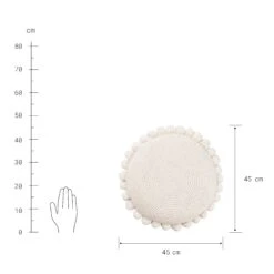 Kissen Ø45cm DAISY In Weiß 11 Kissen Ø45cm DAISY In Weiß -Butlers butlers kissen o45cm daisy in weiss 3