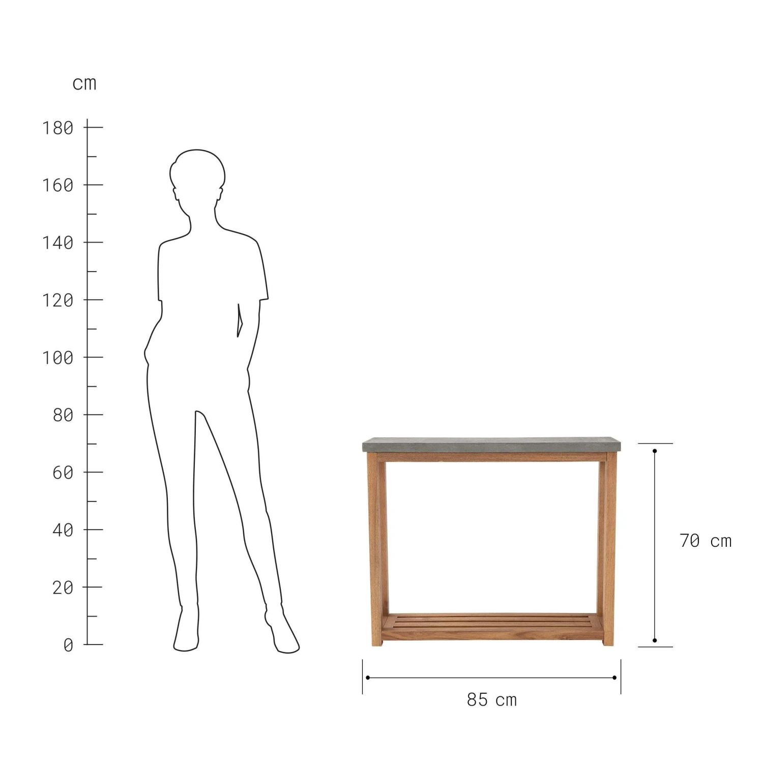 Konsole Mit Zementplatte CONCRETE In Natur-Grau 6 Konsole Mit Zementplatte CONCRETE In Natur-Grau – Bild 4