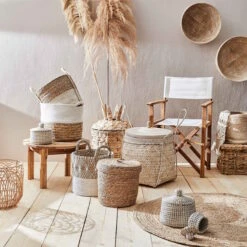 Butlers -Butlers butlers korb mit deckel o35cm rush rope in natur 1