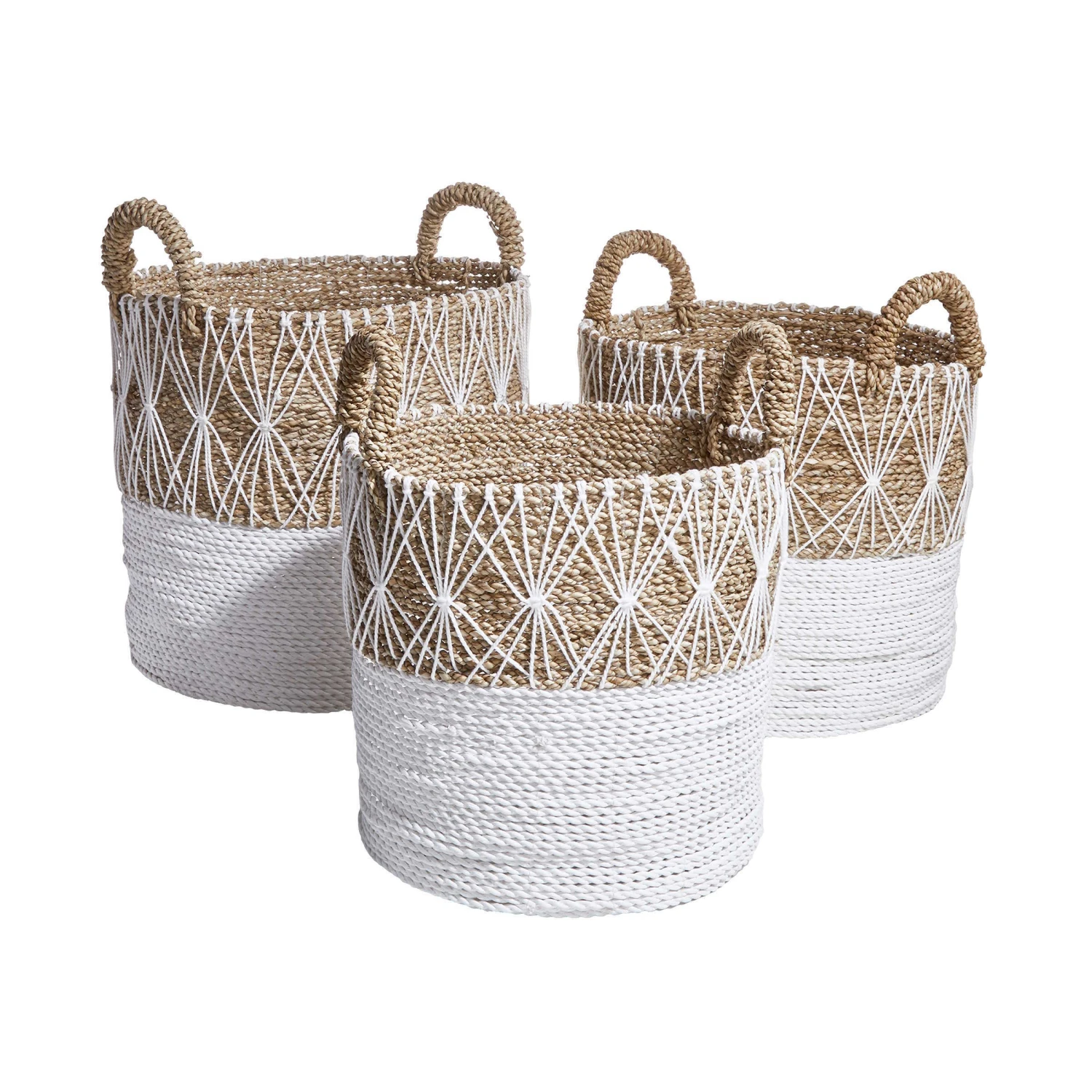 Korb Ø36cm WHITE BEACH In Natur-Weiß 7 Korb Ø36cm WHITE BEACH In Natur-Weiß – Bild 5
