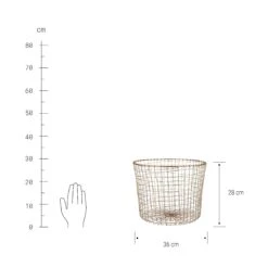 Butlers -Butlers butlers korb rund o36cm grid in gold 1