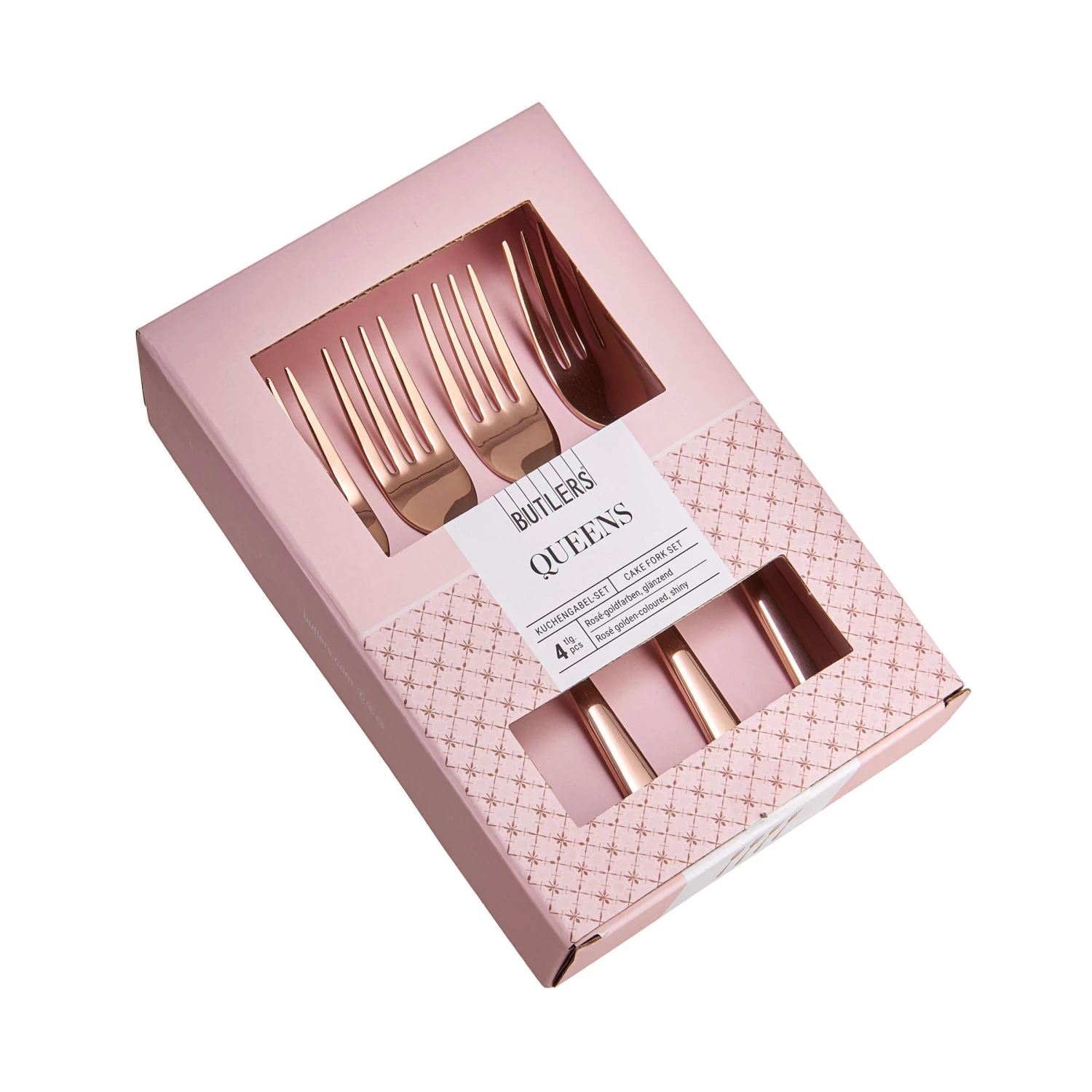 Kuchengabeln 4er-Set QUEENS In Roségold 5 Kuchengabeln 4er-Set QUEENS In Roségold – Bild 3