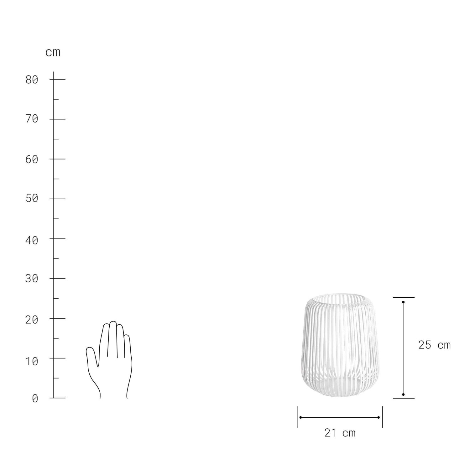 Laterne Höhe 25cm COCOON In Weiß 6 Laterne Höhe 25cm COCOON In Weiß – Bild 4