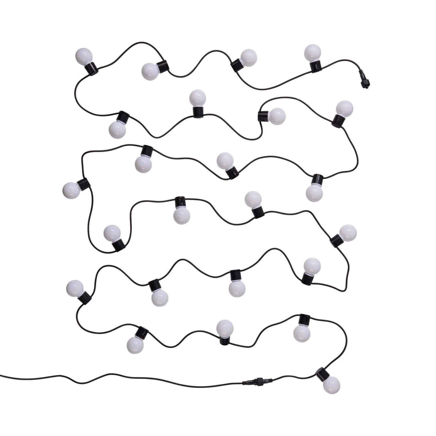 Lichterkette 24 Lichter Outdoor Länge 11m SUNSET In Schwarz-Weiß 4 Lichterkette 24 Lichter Outdoor Länge 11m SUNSET In Schwarz-Weiß – Bild 2