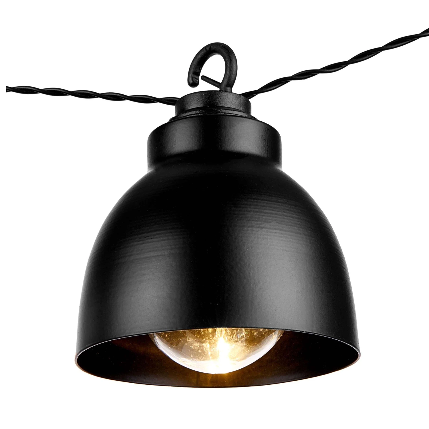 Metall-Lampenkette Mit Stecker WAREHOUSE In Schwarz 5 Metall-Lampenkette Mit Stecker WAREHOUSE In Schwarz – Bild 3