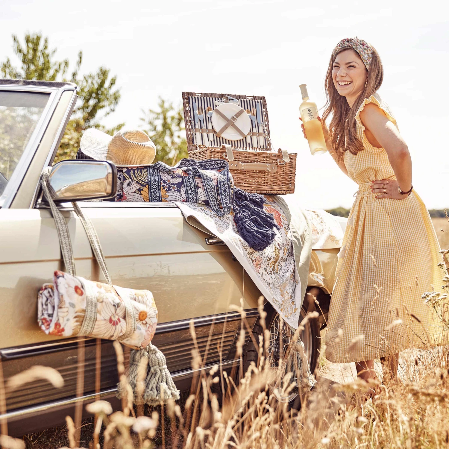 Picknickdecke L 175 X B 154cm BETWEEN FLOWERS In Creme 13 Picknickdecke L 175 X B 154cm BETWEEN FLOWERS In Creme – Bild 11