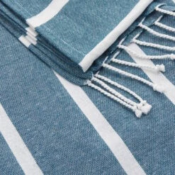 Strandtuch L 200 X B 180cm SURFSIDE In Blau 12 Strandtuch L 200 X B 180cm SURFSIDE In Blau -Butlers butlers strandtuch l 200 x b 180cm surfside in blau 4