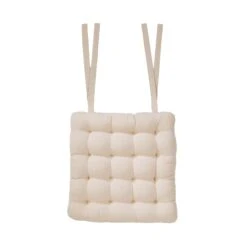 Stuhlkissen Mit Bändchen L 35 X B 37cm SOLID In Creme