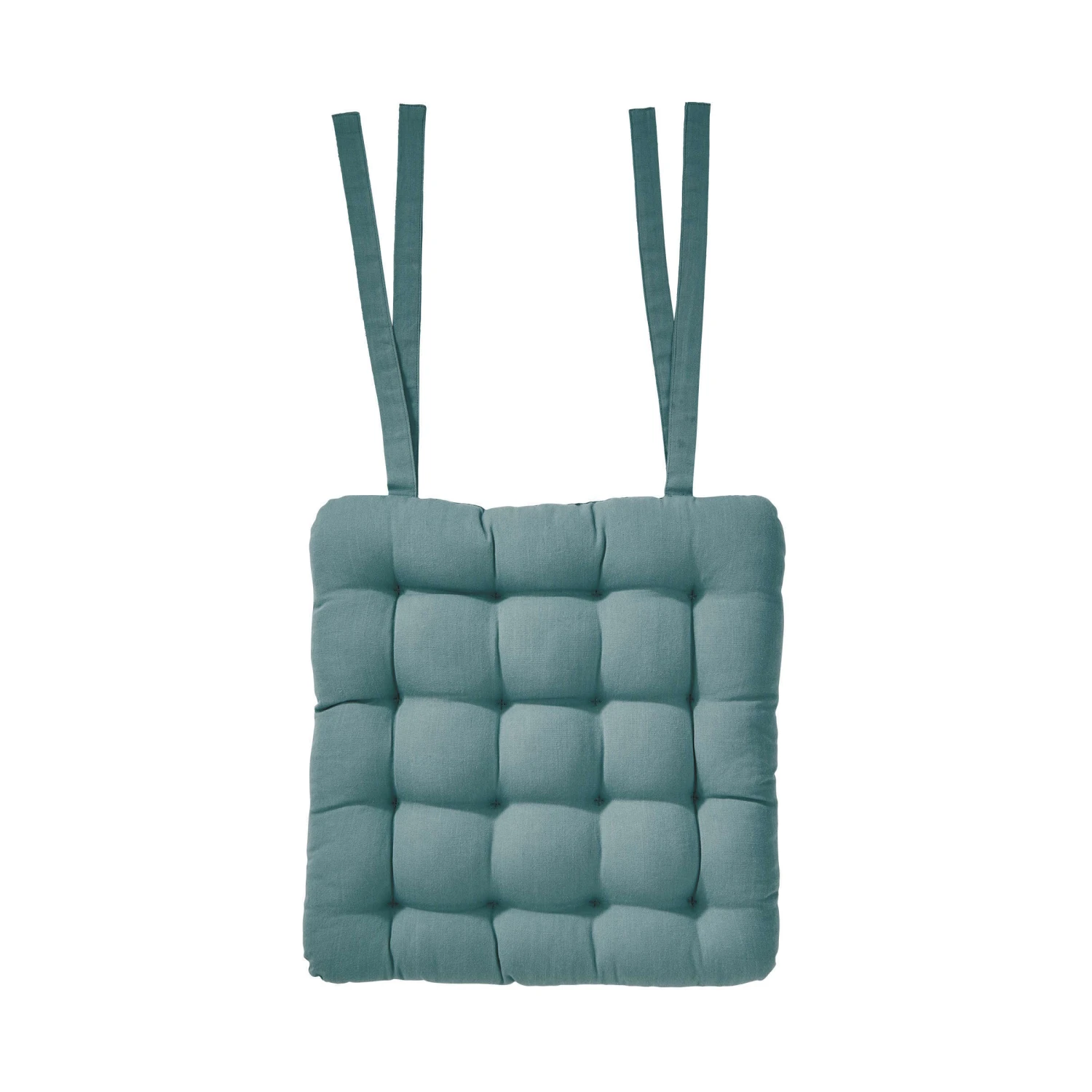 Stuhlkissen Mit Bändchen L 35 X B 37cm SOLID In Türkis 3 Stuhlkissen Mit Bändchen L 35 X B 37cm SOLID In Türkis