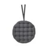 Stuhlkissen Mit Bändchen Ø42cm SOLID In Grau 2 Stuhlkissen Mit Bändchen Ø42cm SOLID In Grau -Butlers butlers stuhlkissen mit bandchen o42cm solid in grau