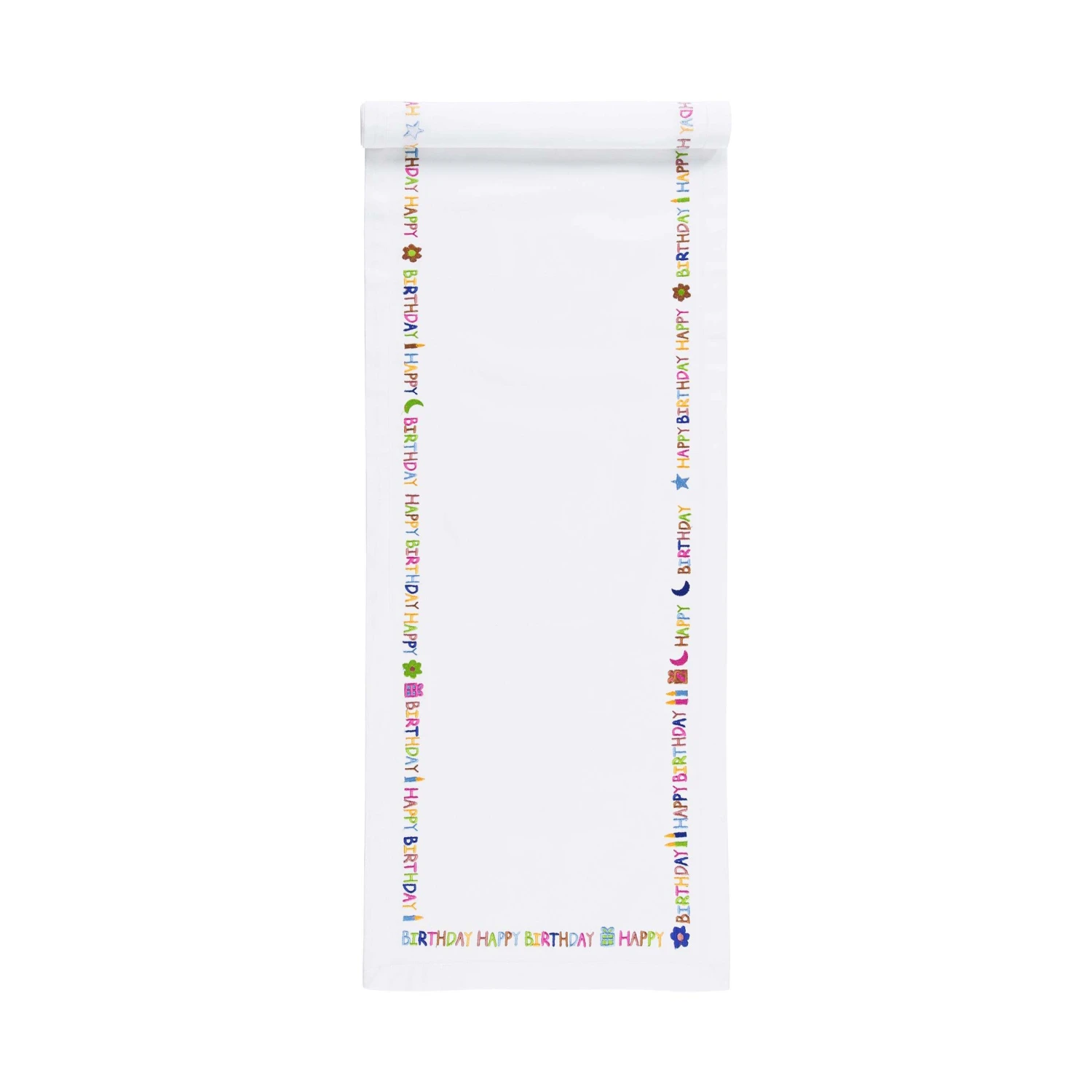 Tischläufer L 160 X B 50cm HAPPY BIRTHDAY In Weiß 3 Tischläufer L 160 X B 50cm HAPPY BIRTHDAY In Weiß