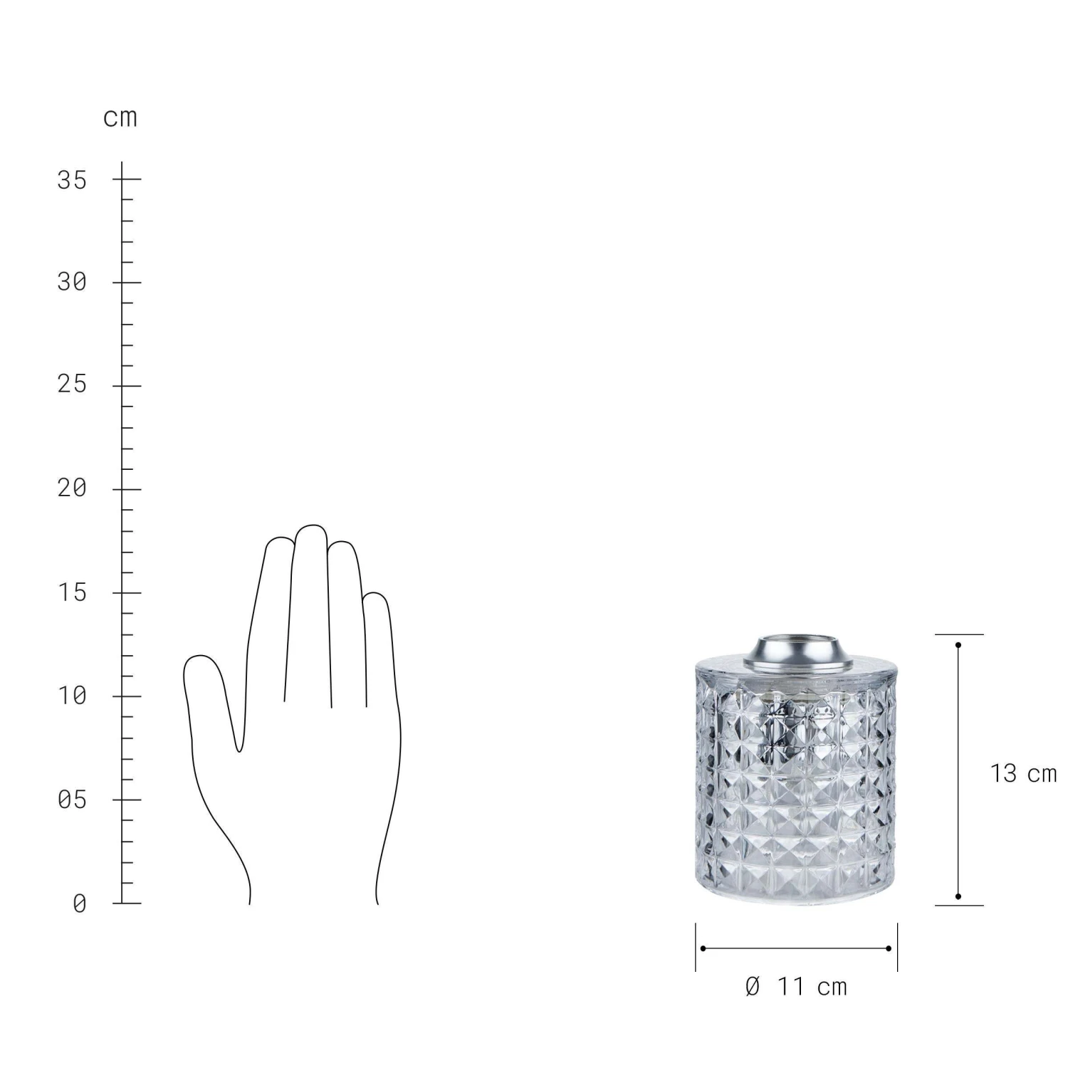Tischleuchte Glas Ø11cm STILO In Transparent 5 Tischleuchte Glas Ø11cm STILO In Transparent – Bild 3