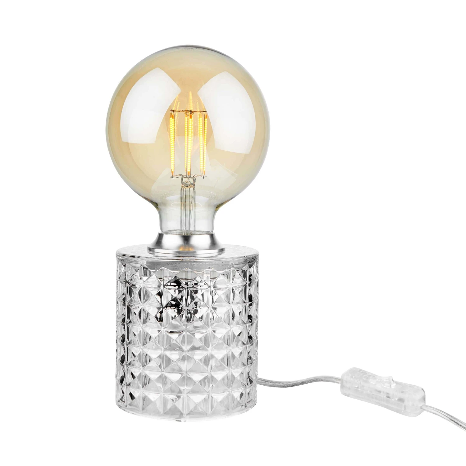 Tischleuchte Glas Ø11cm STILO In Transparent 3 Tischleuchte Glas Ø11cm STILO In Transparent