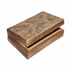 Butlers -Butlers butlers truhe mit schnitzerei rechteckig l 21 x b 13cm treasure in hellbraun gold 1