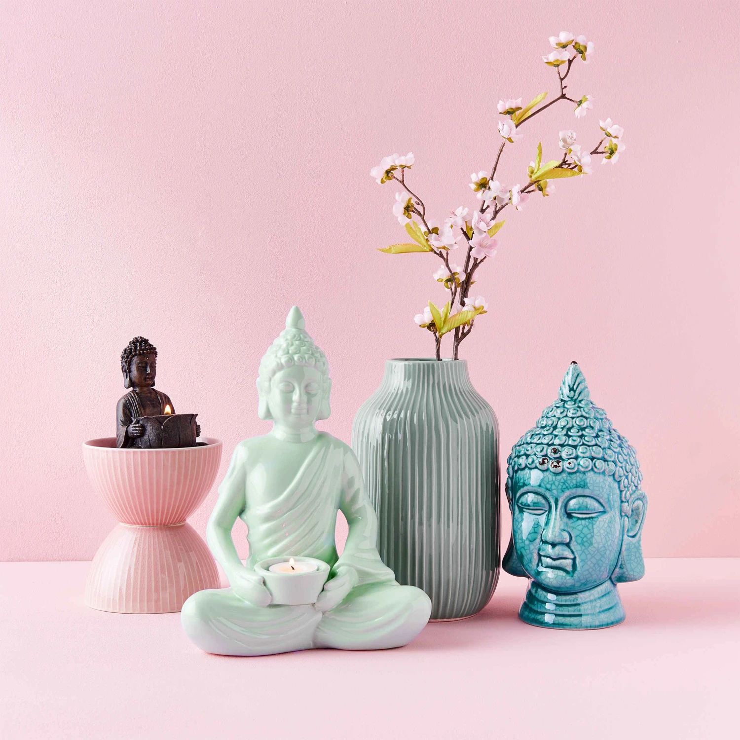 Vase 23cm HANAMI In Pastellgrün 4 Vase 23cm HANAMI In Pastellgrün – Bild 2