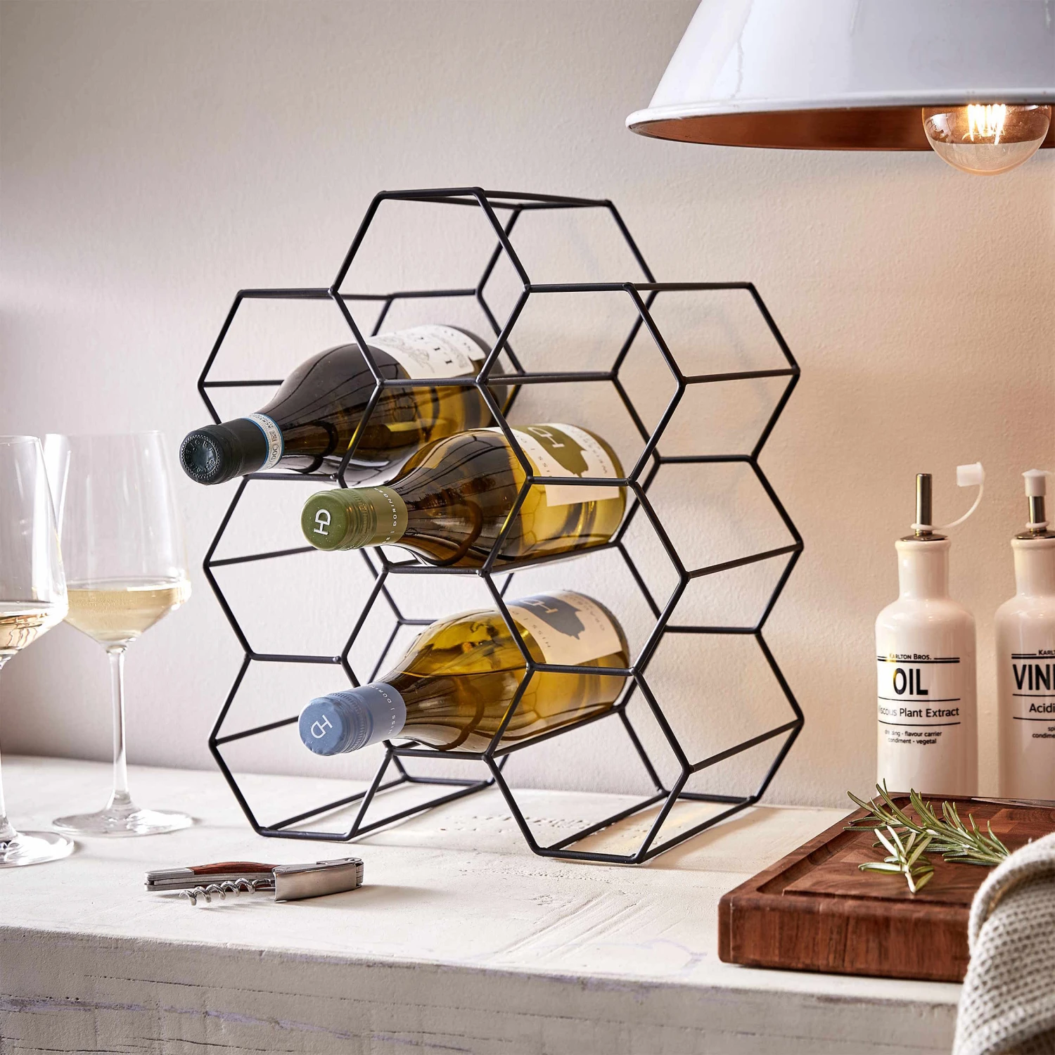 Weinregal Für 9 Flaschen L 36 X H 30cm CUBICLE In Schwarz 3 Weinregal Für 9 Flaschen L 36 X H 30cm CUBICLE In Schwarz – Bild 2