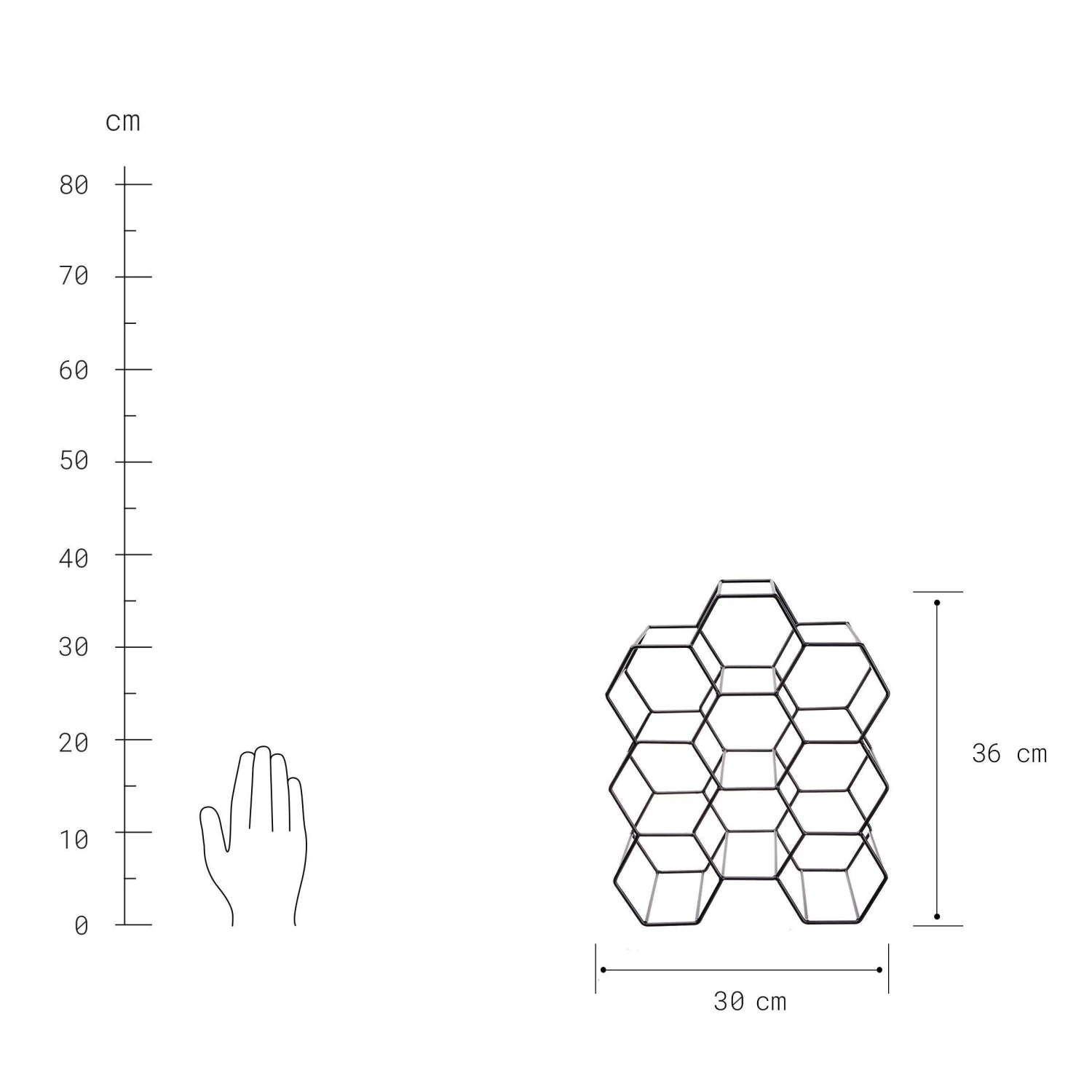 Weinregal Für 9 Flaschen L 36 X H 30cm CUBICLE In Schwarz 5 Weinregal Für 9 Flaschen L 36 X H 30cm CUBICLE In Schwarz – Bild 4