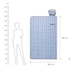 XXL-Picknickdecke Streifen L 200 X B 200cm GET TOGETHER In Blau-Weiß 8 XXL-Picknickdecke Streifen L 200 X B 200cm GET TOGETHER In Blau-Weiß -Butlers butlers xxl picknickdecke streifen l 200 x b 200cm get together in blau weiss 2