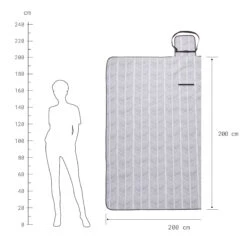 XXL-Picknickdecke Streifen L 200 X B 200cm GET TOGETHER In Hellgrau-Anthrazit 8 XXL-Picknickdecke Streifen L 200 X B 200cm GET TOGETHER In Hellgrau-Anthrazit -Butlers butlers xxl picknickdecke streifen l 200 x b 200cm get together in hellgrau anthrazit 2