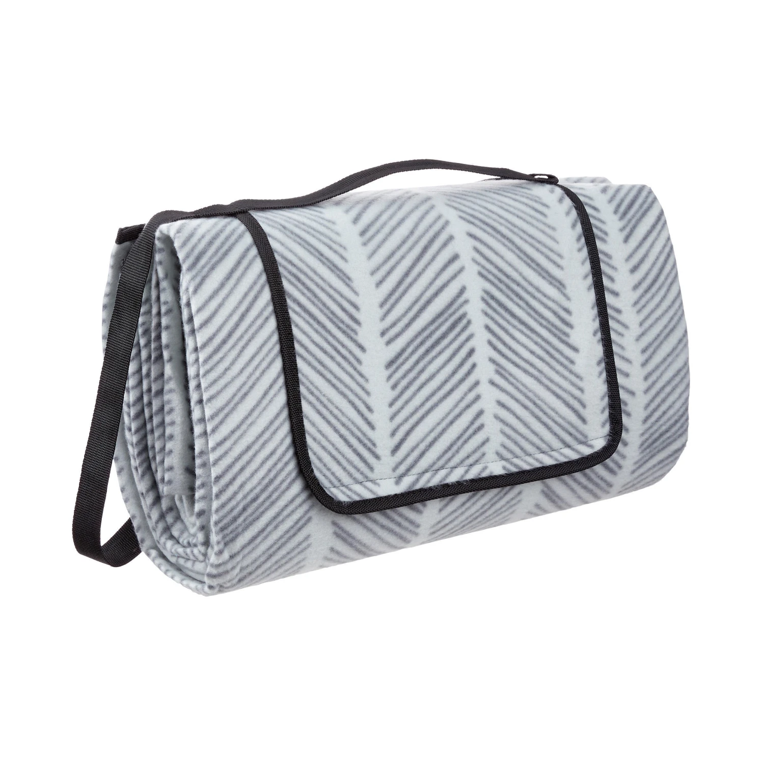 XXL-Picknickdecke Streifen L 200 X B 200cm GET TOGETHER In Hellgrau-Anthrazit 3 XXL-Picknickdecke Streifen L 200 X B 200cm GET TOGETHER In Hellgrau-Anthrazit